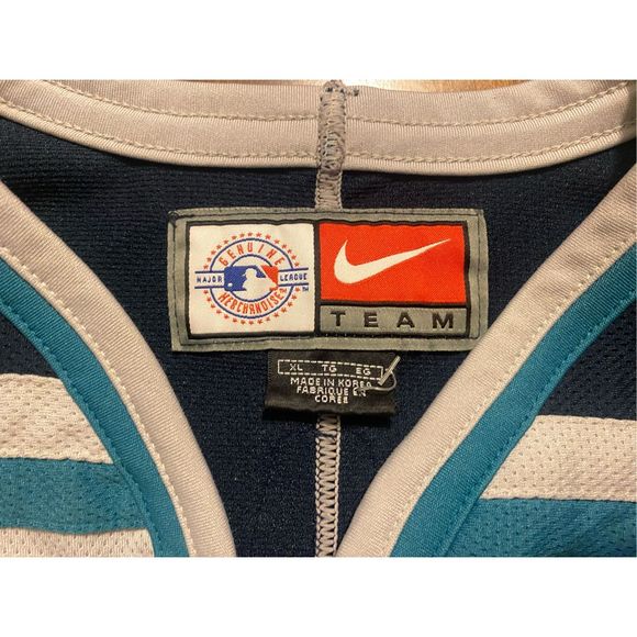 Seattle Mariners Vintage 2000s Y2K Nike Mesh Pullover MLB Baseball Hockey Jersey - Picture 2 of 6